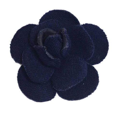 chanel fabric camellia brooch